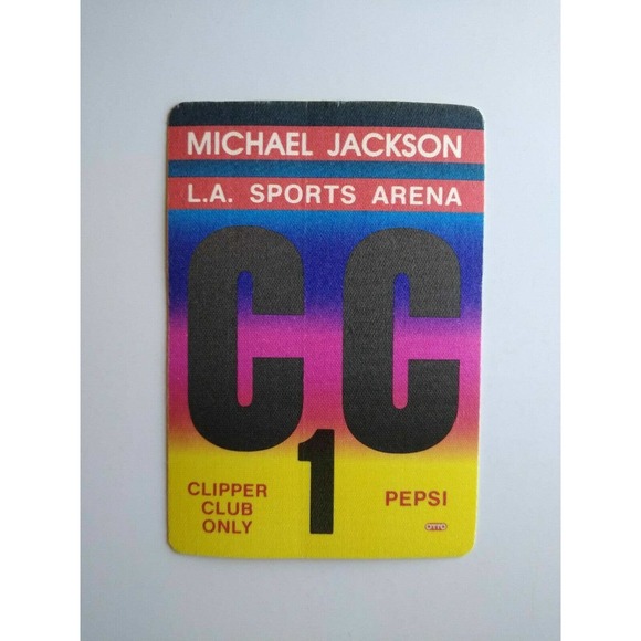 Michael Jackson Bad Backstage Pass Original 1988 L.A. Concert Clipper Club #1 - Picture 2 of 4